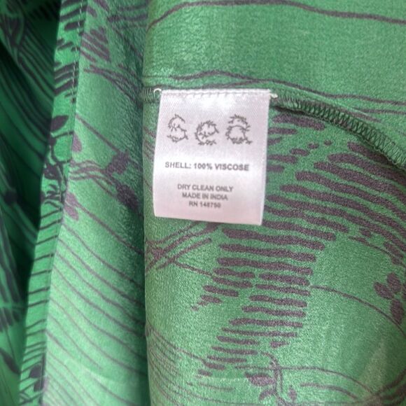 Beautiful Green Sunniva Print Long Sleeve Midi Dress By Sea New York - Picture 7 of 12